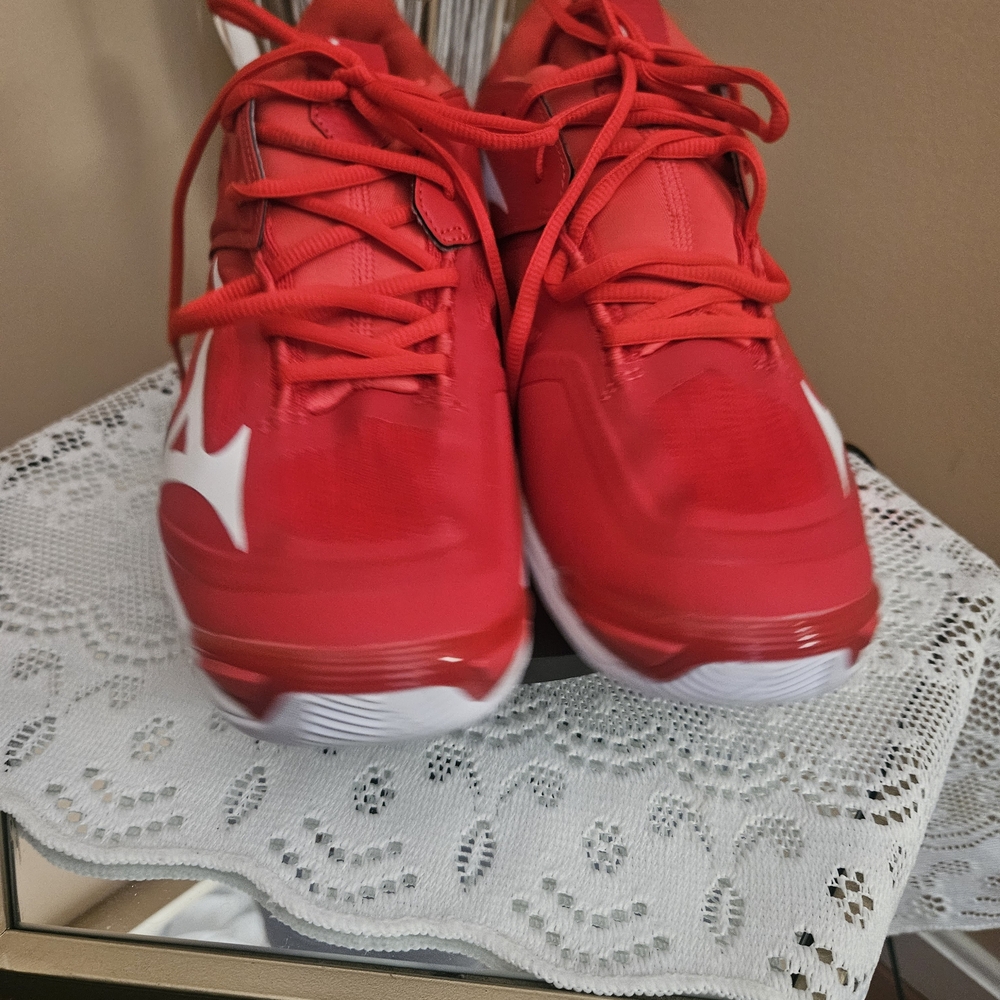❤️Womens Mizuno Wave Diminsions Red Lace-Up Athletic Sneakers - Size 9.5- NWOT❣️